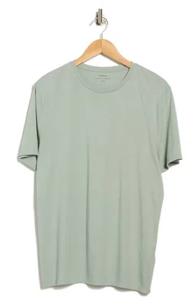 Vince Pima Cotton Crewneck T-shirt In Green