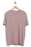 Vince Pima Cotton Crewneck T-shirt In Purple