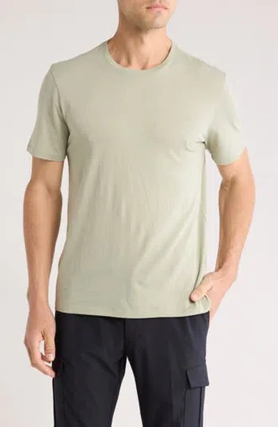 Vince Pima Cotton Crewneck T-shirt In Dried Cactus