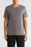 Vince Pima Cotton Crewneck T-shirt In Gray