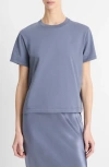 Vince Pima Cotton Crewneck T-shirt In Mauve Thistle
