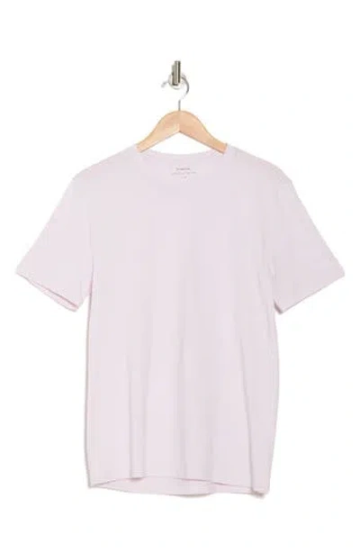 Vince Pima Cotton Crewneck T-shirt In Pale Pink