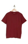 Vince Pima Cotton Crewneck T-shirt In Pomegranate