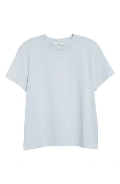Vince Pima Cotton Crewneck T-shirt In Sky Powder