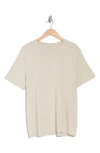 Vince Pima Cotton Crewneck T-shirt In Stone Beach