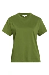 Vince Pima Cotton Crewneck T-shirt In Green