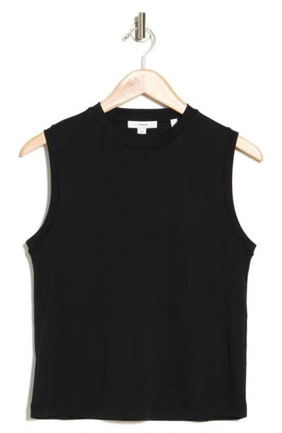 Vince Pima Cotton Easy Shell Tank In Black
