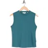 Vince Pima Cotton Easy Shell Tank In Blue