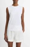 Vince Pima Cotton Muscle Tee In Optic White