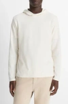 Vince Pima Cotton Piqué Hoodie In White