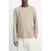 Vince Pima Cotton Piqué Long Sleeve T-shirt In Neutral