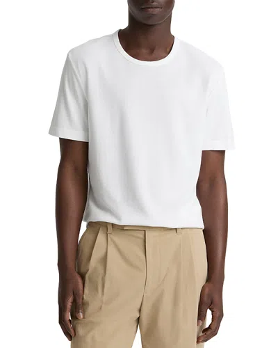 Vince Pima Cotton Pique Tee In White