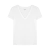 Vince Essential V-neck Pima Cotton T-shirt In White