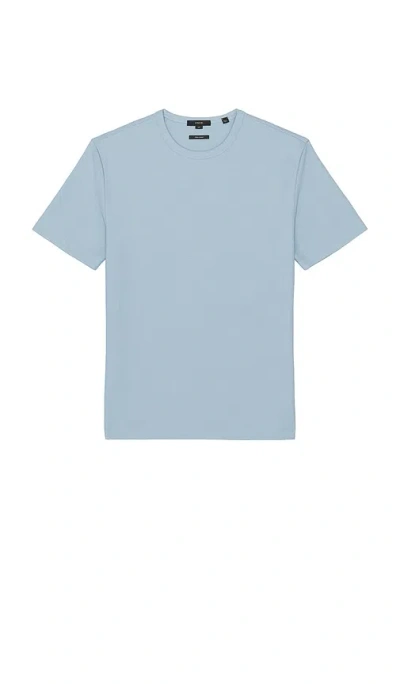 Vince Pima Cotton Tee In Blue