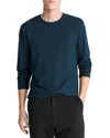 Vince Pima Pique Long Sleeve Tee In Blue