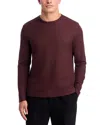 Vince Pima Pique Long Sleeve Tee In Burgundy