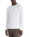 Vince Pima Pique Long Sleeve Tee In Optic White