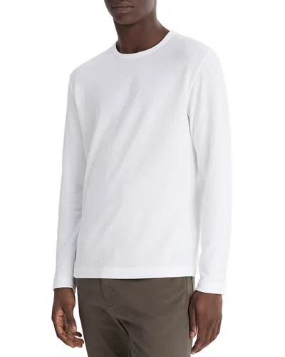 Vince Pima Pique Long Sleeve Tee In Optic White