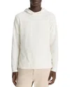 Vince Pima Pique Pullover Hoodie In White
