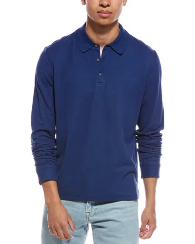 Vince Pima Polo Shirt In Blue