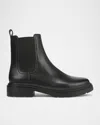 Vince Pinecrest Ii Leather Lug-sole Chelsea Boots In Black