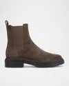 Vince Pinecrest Ii Suede Lug-sole Chelsea Boots In Brown