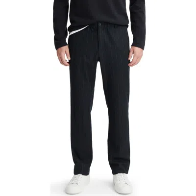 Vince Pinstripe Virgin Wool Blend Pants In Black