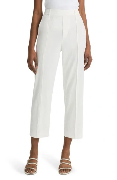 VINCE VINCE PINTUCK LINEN BLEND TAPERED TROUSERS