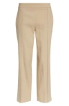 Vince Pintuck Linen Blend Tapered Trousers In Off White