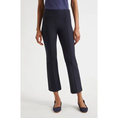 Vince Pintuck Pleat Crop Flare Pants In Blue