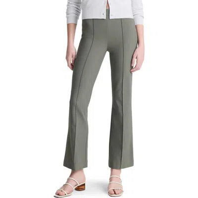 Vince Pintuck Pleat Crop Flare Pants In Pebble