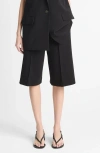 Vince Low-rise Relaxed Pintuck Shorts In Black