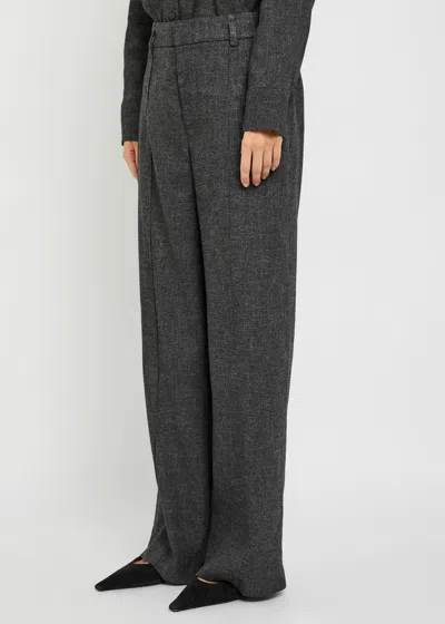 Vince Pintuck Woven Trousers In Gray