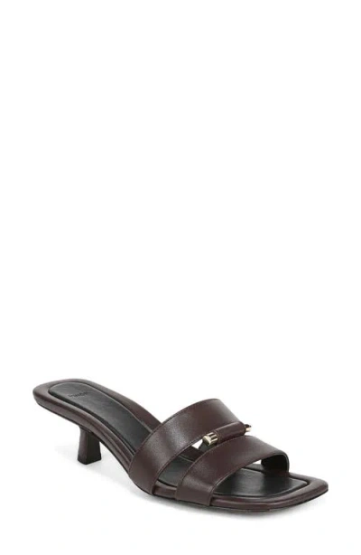 Vince Piper Kitten Heel Sandal In Brown