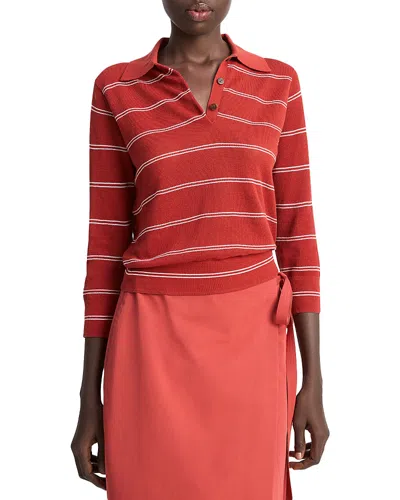 Vince Pique Polo In Red