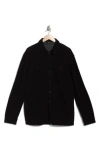 Vince Piqué Shirt Jacket In Black