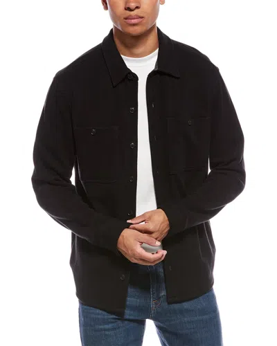 Vince Pique Shirt Jacket In Black