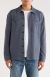 Vince Pique Shirt Jacket In Blue