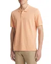 Vince Pique Short Sleeve Polo In Sahara Dune