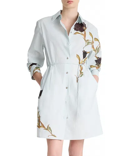 VINCE PLACED IRIS COTTON SHIRT DRESS
