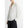 Vince Placed Smocked Long Sleeved Blouse In White