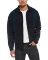 Vince Men's Plaid Button-down Sweater In Blue