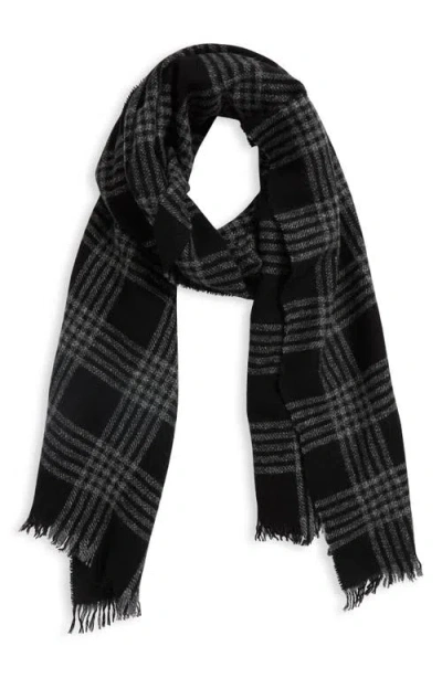 Vince Plaid Cashmere Scarf