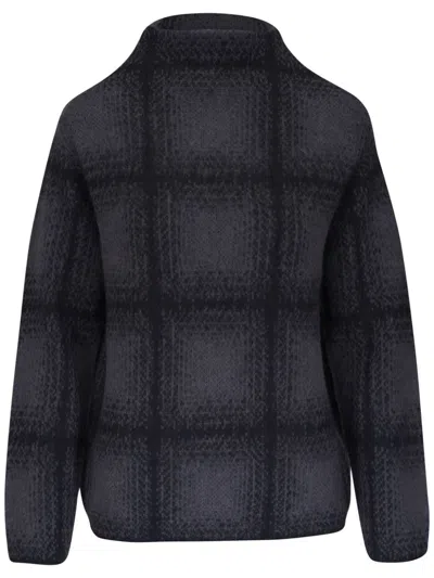 VINCE PLAID CHECK PATTERN SWEATER