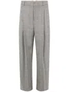 Vince Plaid-check Trousers In Grey