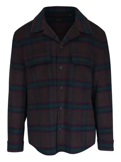 VINCE PLAID FLAP-POCKET SHIRT JACKET