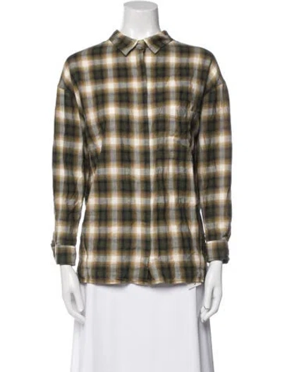 Pre-owned Vince Plaid Print Jacket In Multi