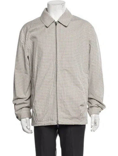 Pre-owned Vince Plaid Print Jacket In Neutrals