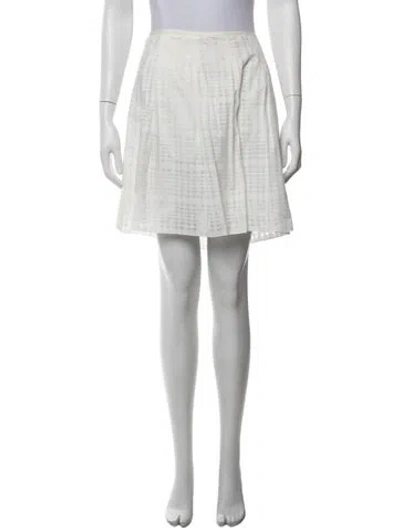 Pre-owned Vince Plaid Print Mini Skirt In Neutrals