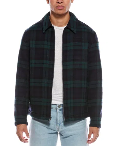 VINCE VINCE PLAID SHERPA-LINED WOOL-BLEND JACKET